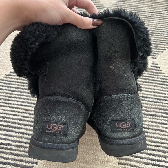 UGG Black Bailey Button Boots - Picture 9 of 10